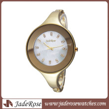 Personnalité simple tout en alliage montre-bracelet montre femme à grand cadran